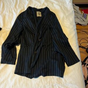Slouchy pinstripe blazer